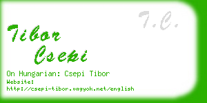 tibor csepi business card